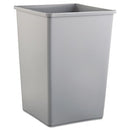 Rubbermaid® Commercial Untouchable Square Waste Receptacle, 35 gal, Plastic, Gray