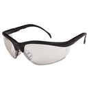 MCR™ Safety Klondike Safety Glasses, Black Matte Frame, Clear Mirror Lens, 12/Box