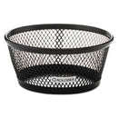 Rolodex™ Mesh Jumbo Nestable Paper Clip Dish, Wire Mesh, 4.3" Diameter x 2"h, Black