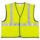 MCR™ Safety Class 2 Safety Vest, Polyester, X-Large, Fluorescent Lime with Silver Stripe