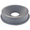 Rubbermaid® Commercial Round BRUTE Funnel Top Receptacle, For 32-Gallon Containers, 22.38" Diameter x 5h, Gray
