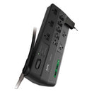 APC® Performance SurgeArrest Power Surge Protector, 11 AC Outlets/2 USB Ports, 8 ft Cord, 2,880 J, Black