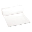 Boardwalk® Low-Density Waste Can Liners, 16 gal, 0.4 mil, 24" x 32", White, Perforated Roll, 25 Bags/Roll, 20 Rolls/Carton