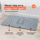 Nonslip Stone Bath Mat - Super Absorbent Diatomaceous Stone Bath Mats for Bathroom - Fast Drying Bathroom Mat Quick Dry Shower Rug