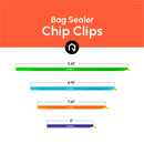 QUALIKUS Reusable Bag Sealer Clips for chips and other food bags, Bag Clips. Preserve Freshness with Airtight & Waterproof Seals, (Mixed Colors 12.5cm 18.5cm 22.5cm 28.5cm) Pack of 16