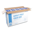 AmerCareRoyal® Heavyweight Poly Aprons, Crab Design, One Size Fits All, White/Red, 500/Box, 5 Boxes/Carton