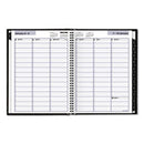 AT-A-GLANCE® DayMinder Hardcover Weekly Vertical-Column Format Appointment Book, 11 x 8, Black Cover,