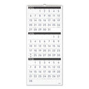 AT-A-GLANCE® Three-Month Reference Wall Calendar, Contemporary Artwork/Formatting, 12 x 27, White Sheets