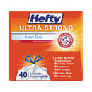 Ultra Strong Tall Kitchen and Trash Bags, 13 gal, 0.9 mil, 23.75" x 24.88", White, 40 Bags/Box, 6 Boxes/Carton