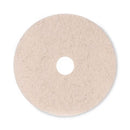 Boardwalk® Natural Hog Hair Burnishing Floor Pads, 20" Diameter, Tan, 5/Carton