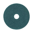 Boardwalk® Heavy-Duty Scrubbing Floor Pads, 20" Diameter, Green, 5/Carton