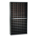 Safco® Steel/Fiberboard E-Z Stor Sorter, 72 Compartments, 37.5 x 12.75 x 71, Black