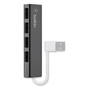 Belkin® Ultra-Slim Travel Hub, 4 Ports, Nightshade/White