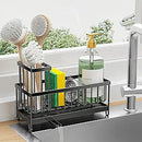 Cisily Sponge Holder for Kitchen Sink, Sink Caddy with High Brush Holder